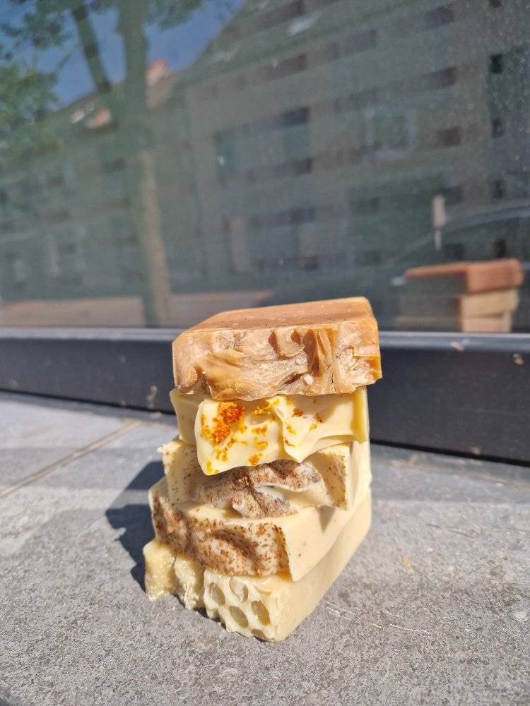 🐐 Geitenmelk Zeep Pakket – 5 Luxe Zepen
